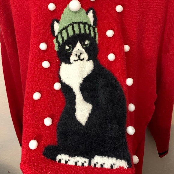 NWT Torrid Red Cat Christmas holiday sweater size 4 - Picture 3 of 7